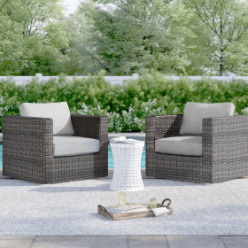 Comfort-Ready Fully Assembled Patio Chair with Plush Cushions – Ideal for Outdoor Relaxation