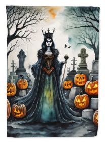 Evil Queen Spooky Halloween House Flag Large Porch Sleeve Pole Decorative Outside Yard Banner Artwork Wall Hanging, Polyester, House Size, Multicolor