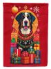 Greater Swiss Mountain Dog Holiday Christmas House Flag Large Porch Sleeve Pole Decorative Outside Yard Banner Artwork Wall Hanging, Polyester