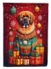 Tibetan Mastiff Holiday Christmas House Flag Large Porch Sleeve Pole Decorative Outside Yard Banner Artwork Wall Hanging, Polyester, House Size