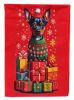 Miniature Pinscher Holiday Christmas House Flag Large Porch Sleeve Pole Decorative Outside Yard Banner Artwork Wall Hanging, Polyester, House Size