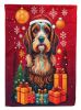 Petit Basset Griffon Vendeen Holiday Christmas House Flag Large Porch Sleeve Pole Decorative Outside Yard Banner Artwork Wall Hanging, Polyester