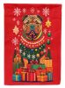 Shar Pei Holiday Christmas House Flag Large Porch Sleeve Pole Decorative Outside Yard Banner Artwork Wall Hanging, Polyester, House Size, Multicolor