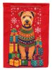 Lakeland Terrier Holiday Christmas House Flag Large Porch Sleeve Pole Decorative Outside Yard Banner Artwork Wall Hanging, Polyester, House Size