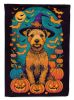 Lakeland Terrier Witchy Halloween House Flag Large Porch Sleeve Pole Decorative Outside Yard Banner Artwork Wall Hanging, Polyester, House Size