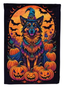 Belgian Tervuren Witchy Halloween House Flag Large Porch Sleeve Pole Decorative Outside Yard Banner Artwork Wall Hanging, Polyester, House Size