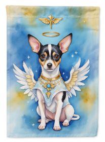 Rat Terrier My Angel Garden Flag Mailbox Flag Decorative Yard Flag Banner Outside Patio Artwork Yard Flower Beds, Garden Size, Multicolor