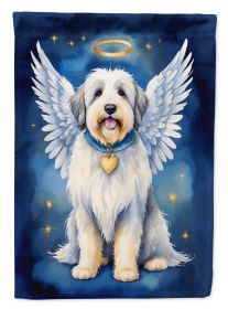 Old English Sheepdog My Angel Garden Flag Mailbox Flag Decorative Yard Flag Banner Outside Patio Artwork Yard Flower Beds, Garden Size, Multicolor