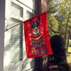 Lancashire Heeler Holiday Christmas House Flag Large Porch Sleeve Pole Decorative Outside Yard Banner Artwork Wall Hanging, Polyester, House Size