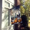 Papillon Spooky Halloween House Flag Large Porch Sleeve Pole Decorative Outside Yard Banner Artwork Wall Hanging, Polyester, House Size, Multicolor
