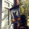 Affenpinscher Spooky Halloween House Flag Large Porch Sleeve Pole Decorative Outside Yard Banner Artwork Wall Hanging, Polyester, House Size