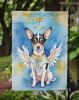 Rat Terrier My Angel Garden Flag Mailbox Flag Decorative Yard Flag Banner Outside Patio Artwork Yard Flower Beds, Garden Size, Multicolor