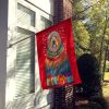 Komondor Holiday Christmas House Flag Large Porch Sleeve Pole Decorative Outside Yard Banner Artwork Wall Hanging, Polyester, House Size, Multicolor