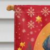 Flat-Coated Retriever Holiday Christmas House Flag Large Porch Sleeve Pole Decorative Outside Yard Banner Artwork Wall Hanging, Polyester, House Size