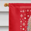 Komondor Holiday Christmas House Flag Large Porch Sleeve Pole Decorative Outside Yard Banner Artwork Wall Hanging, Polyester, House Size, Multicolor