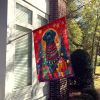 Labrador Retriever Holiday Christmas House Flag Large Porch Sleeve Pole Decorative Outside Yard Banner Artwork Wall Hanging, Polyester, House Size