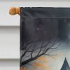 Golden Retriever Spooky Halloween House Flag Large Porch Sleeve Pole Decorative Outside Yard Banner Artwork Wall Hanging, Polyester, House Size