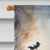 Papillon Spooky Halloween House Flag Large Porch Sleeve Pole Decorative Outside Yard Banner Artwork Wall Hanging, Polyester, House Size, Multicolor