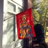 Lakeland Terrier Holiday Christmas House Flag Large Porch Sleeve Pole Decorative Outside Yard Banner Artwork Wall Hanging, Polyester, House Size