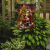 Rhodesian Ridgeback and Santa Claus Garden Flag Mailbox Flag Decorative Yard Flag Banner Outside Patio Artwork Yard Flower Beds, Garden Size
