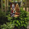 Schnauzer and Santa Claus Garden Flag Mailbox Flag Decorative Yard Flag Banner Outside Patio Artwork Yard Flower Beds, Garden Size, Multicolor