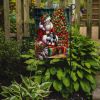 Cavalier Spaniel and Santa Claus Garden Flag Mailbox Flag Decorative Yard Flag Banner Outside Patio Artwork Yard Flower Beds, Garden Size, Multicolor