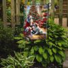 Great Pyrenees and Santa Claus Garden Flag Mailbox Flag Decorative Yard Flag Banner Outside Patio Artwork Yard Flower Beds, Garden Size, Multicolor