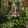 Dachshund and Santa Claus Garden Flag Mailbox Flag Decorative Yard Flag Banner Outside Patio Artwork Yard Flower Beds, Garden Size, Multicolor