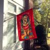 Wheaten Terrier Holiday Christmas House Flag Large Porch Sleeve Pole Decorative Outside Yard Banner Artwork Wall Hanging, Polyester, House Size