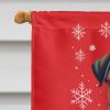 Fawn Pug Holiday Christmas House Flag Large Porch Sleeve Pole Decorative Outside Yard Banner Artwork Wall Hanging, Polyester, House Size, Multicolor