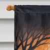 Chocolate Labrador Retriever Spooky Halloween House Flag Large Porch Sleeve Pole Decorative Outside Yard Banner Artwork Wall Hanging, Polyester