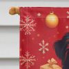 Japanese Chin Holiday Christmas House Flag Large Porch Sleeve Pole Decorative Outside Yard Banner Artwork Wall Hanging, Polyester, House Size