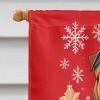 Shar Pei Holiday Christmas House Flag Large Porch Sleeve Pole Decorative Outside Yard Banner Artwork Wall Hanging, Polyester, House Size, Multicolor
