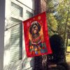 Tibetan Terrier Holiday Christmas House Flag Large Porch Sleeve Pole Decorative Outside Yard Banner Artwork Wall Hanging, Polyester, House Size