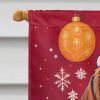Petit Basset Griffon Vendeen Holiday Christmas House Flag Large Porch Sleeve Pole Decorative Outside Yard Banner Artwork Wall Hanging, Polyester