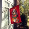 Sealyham Terrier Holiday Christmas House Flag Large Porch Sleeve Pole Decorative Outside Yard Banner Artwork Wall Hanging, Polyester, House Size