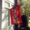 Glen of Imaal Terrier Holiday Christmas House Flag Large Porch Sleeve Pole Decorative Outside Yard Banner Artwork Wall Hanging, Polyester, House Size