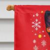 Lancashire Heeler Holiday Christmas House Flag Large Porch Sleeve Pole Decorative Outside Yard Banner Artwork Wall Hanging, Polyester, House Size