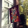 Chinese Crested Holiday Christmas House Flag Large Porch Sleeve Pole Decorative Outside Yard Banner Artwork Wall Hanging, Polyester, House Size