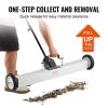 VEVOR 55Lbs Rolling Magnetic Sweeper with Wheels,Push-Type Magnetic Pick Up Sweeper, 24-inch Large Magnet Pickup Lawn Sweeper with Telescoping Handle