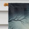 English Bulldog Spooky Halloween House Flag Large Porch Sleeve Pole Decorative Outside Yard Banner Artwork Wall Hanging, Polyester, House Size