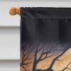 Cavalier Spaniel Spooky Halloween House Flag Large Porch Sleeve Pole Decorative Outside Yard Banner Artwork Wall Hanging, Polyester, House Size