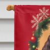 Gordon Setter Holiday Christmas House Flag Large Porch Sleeve Pole Decorative Outside Yard Banner Artwork Wall Hanging, Polyester, House Size