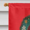 Sussex Spaniel Holiday Christmas House Flag Large Porch Sleeve Pole Decorative Outside Yard Banner Artwork Wall Hanging, Polyester, House Size