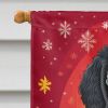 Portuguese Water Dog Holiday Christmas House Flag Large Porch Sleeve Pole Decorative Outside Yard Banner Artwork Wall Hanging, Polyester, House Size