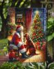 Irish Setter and Santa Claus Garden Flag Mailbox Flag Decorative Yard Flag Banner Outside Patio Artwork Yard Flower Beds, Garden Size, Multicolor