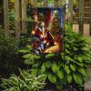 Irish Setter and Santa Claus Garden Flag Mailbox Flag Decorative Yard Flag Banner Outside Patio Artwork Yard Flower Beds, Garden Size, Multicolor